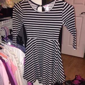 Justice size 10 Black and White dress